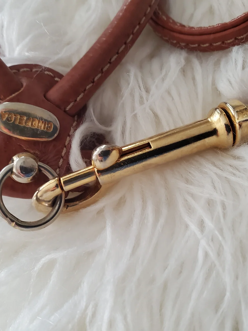 Cinopelca Brown Italian Leather Harness & Matching Lead (Used)